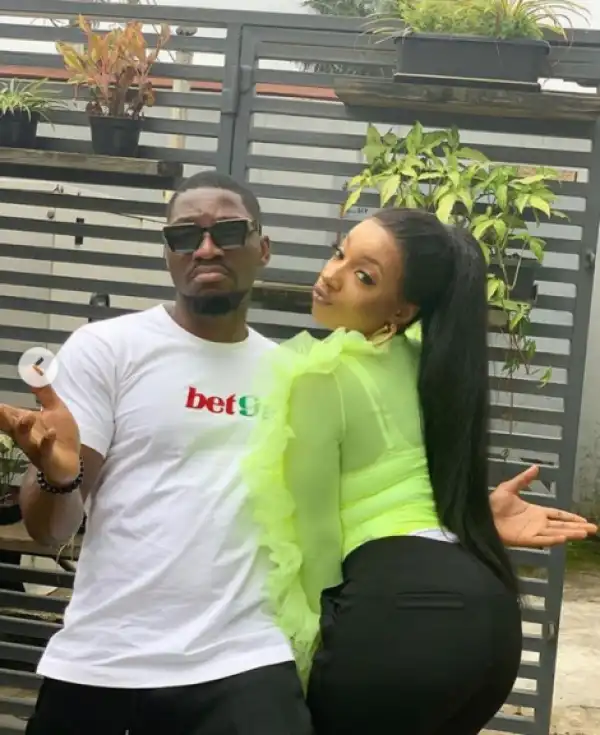 Tobi Bakre Pictured With BBNaija 2019 Ex Housemates, Isilomo & Avala